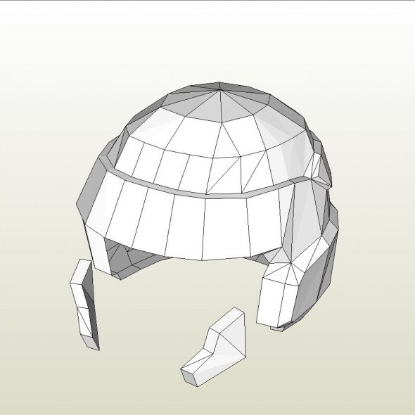 pepakura simple helmet pattern foam