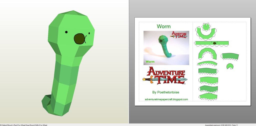 adventure time worm plush